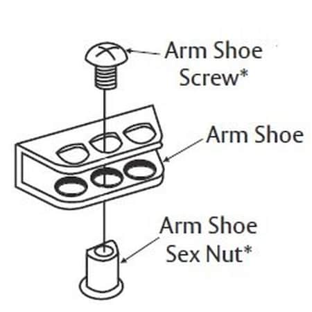 Norton Door Controls 770111689 Rod and Shoe Assembly for 1600BC; 1601; 7500; 8000; or 9300BC Aluminum 770111689